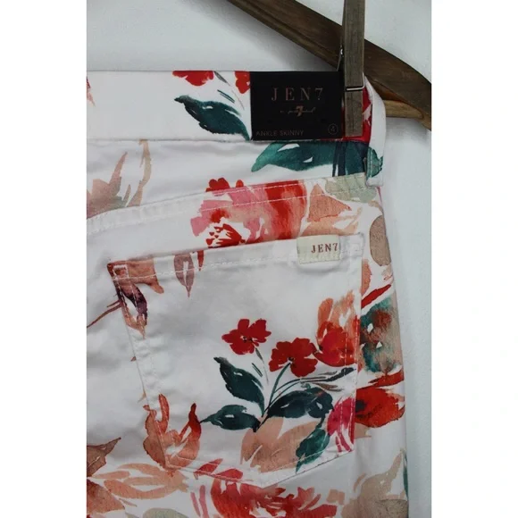 7FAMK Jen 7 NEW Floral Skinny Pants 4 - Picture 8 of 9